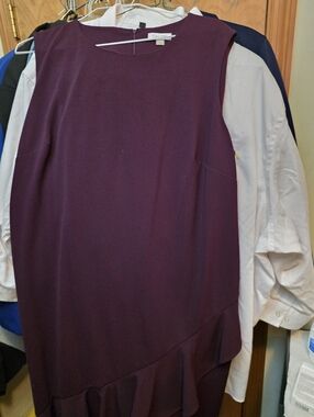 Calvin Klein Sleeveless Tunic Dress in Plum